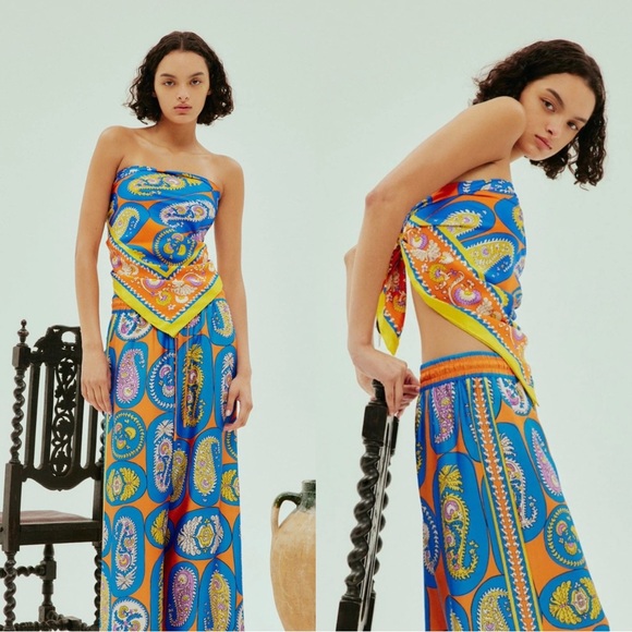 Alemais Accessories - Alemais Luis Multi Colored Silk Scarf